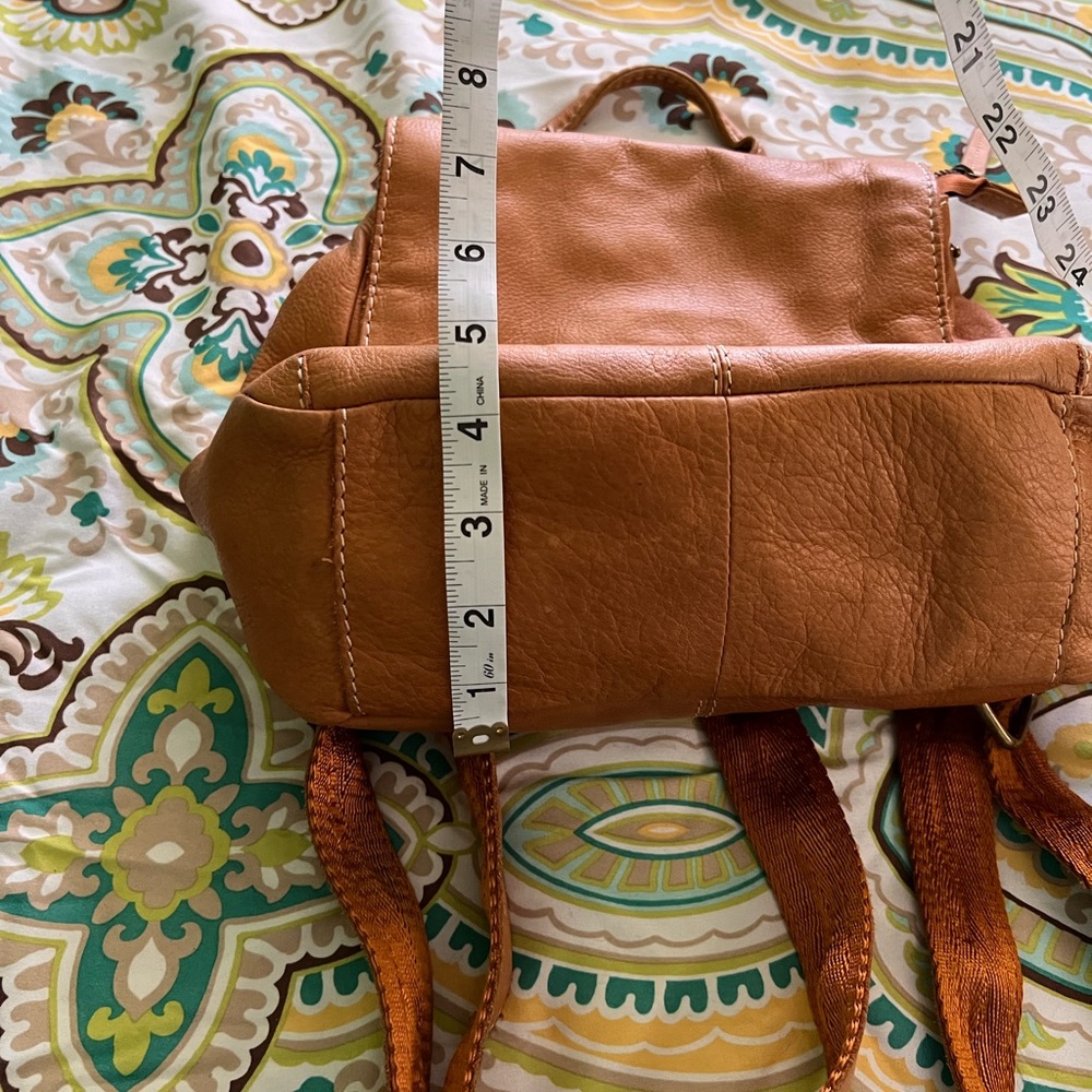 American Leather Co. Women's Tan Leather Backpack - Picture 9 of 12